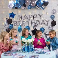 Happy Birthday Balloons Decoration Kit With Helium Letters Foil Balloon Banner, Latex Metallic Balloons And Fairy LED Light Combo - 62 Pieces Set-thumb3