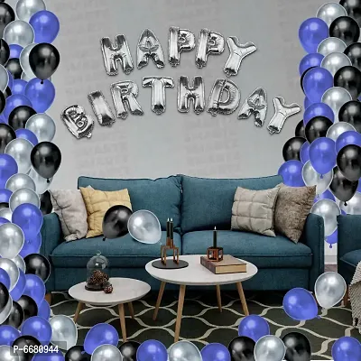 Happy Birthday Letters Foil Balloons Decoration Kit 44 Pieces Set