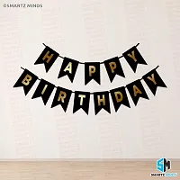 Happy Birthday Banner Black Color With Fairy Light For Birthday Decoration-thumb2