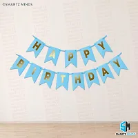 Happy Birthday Banner Blue Color With Fairy Light For Birthday Decoration-thumb1