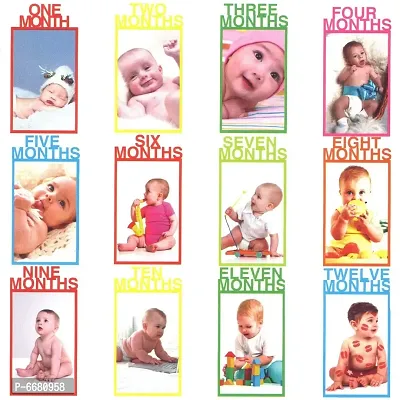 1st Birthday 12 Cards Monthly Photo Banner For Baby Girls Or Baby Boys First Birthday-thumb3