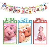 1st Birthday 12 Cards Monthly Photo Banner For Baby Girls Or Baby Boys First Birthday-thumb1