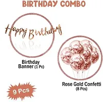 Set Of 9 Pieces rose Gold Birthday Combo For Birthday Decoration Items For Girls/ Balloons For Girl Birthday Party-thumb2