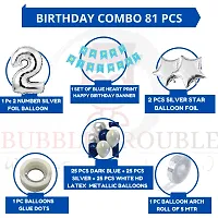 Boys Girls Second Happy Birthday Balloons Decoration Kit Combo For 2nd Birthday (Pack Of 81)-thumb1