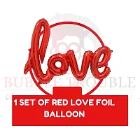Happy Anniversary Balloons Decoration Kit Combo 16 Letters Banner, Love Foil, Fairy Light, Heart Foil, Glue Dot and 45 Pieces Balloons (Red Gold, Pack Of 53)-thumb2