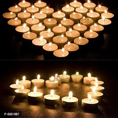 Wax Tealight Candles (Set Of 50, Unscented) Diwali Decoration Home Surprise-thumb3