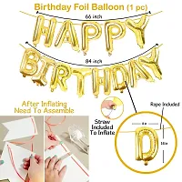 Golden Black And Silver Balloon Birthday Decorations Items - 33 Pieces Combo For Kids, Adult Birthday-thumb2