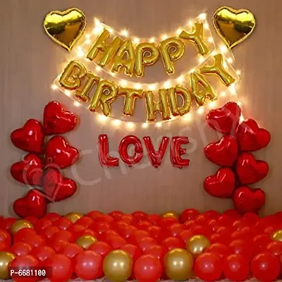 Elegant Happy Birthday Rubber Balloons Decoration Kit - 57 Pieces