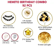 92 Pieces Combo Of Birthday Balloons Decoration With Light Kit Items Combo-thumb1