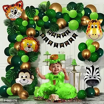 Jungle theme Birthday Party Decoration Kit  (Set Of 89)-thumb0