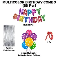 Multicolour Birthday Decoration Happy Birthday Decorations Kit- Set Of 33-thumb1