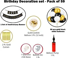 Happy Anniversary Banner Decoration Set With Confetti Balloon Curtain Pump (Set Of 59)-thumb1
