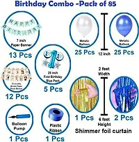 Baby Boy First 1st Happy Birthday Room Wall Party Decorations Combo Kit Pack Blue Color Theme (Set Of 85)-thumb1