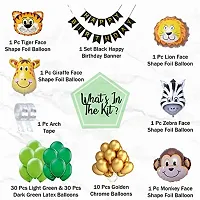 Jungle Theme Birthday Party Decorations For Kids - 77 Pieces Combo-thumb1
