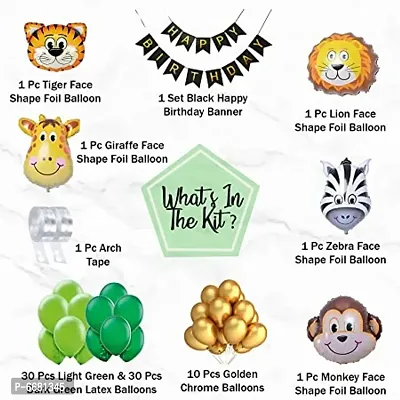 Jungle Theme Birthday Party Decorations For Kids - 77 Pieces Combo-thumb2