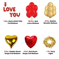 I Love You And Heart Shape Foil Balloons Decoration Kit With LED Lights - 53 Items-thumb1