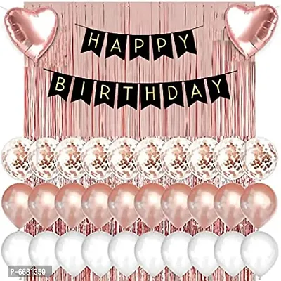 Rose gold Birthday Decoration Items -47 Pieces Items