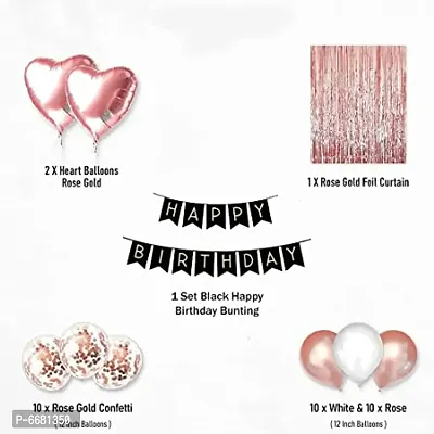 Rose gold Birthday Decoration Items -47 Pieces Items-thumb2