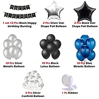 Blue And Black Birthday Decoration Item - Pack Of 53 Pieces-thumb1