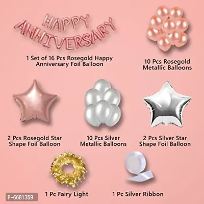 Anniversary Decorations For Home Set - Pack Of 42 Pieces-thumb2