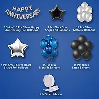 Blue and Black Anniversary Decoration For Home - 68 Pieces Combo-thumb1