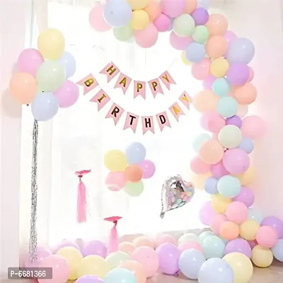 Multicolor Birthday Balloon Decoration Items - Pack Of 124 Pieces