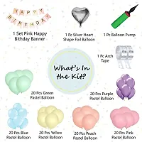 Multicolor Birthday Balloon Decoration Items - Pack Of 124 Pieces-thumb1