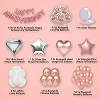 Rose gold Anniversary Decoration Items Combo - 40 Pieces-thumb1