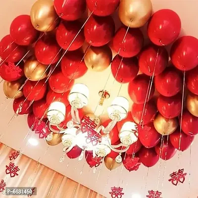Red Gold Balloons Diwali Decoration