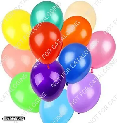 Metallic Finish Balloons For Birthday   Anniversary Party Decoration (Pack Of 100)  Multi Color-thumb3