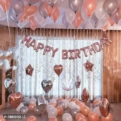 Happy birthday rose gold 2 hart rose gold 2 star rose gold   30 pcs rose gold silver balloon