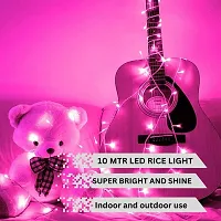 Bubble Trouble Pink Led Serial Lights for Decoration - String Lights for Home Decoration,Fairy Lights | Christmas, Diwali Decoration Lights for Balcony | Copper Wire Pixel Light (10 Meter | Pack of 1)-thumb2