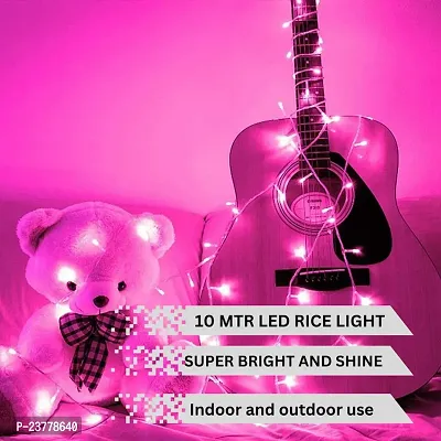 Bubble Trouble Pink Led Serial Lights for Decoration - String Lights for Home Decoration,Fairy Lights | Christmas, Diwali Decoration Lights for Balcony | Copper Wire Pixel Light (10 Meter | Pack of 1)-thumb3