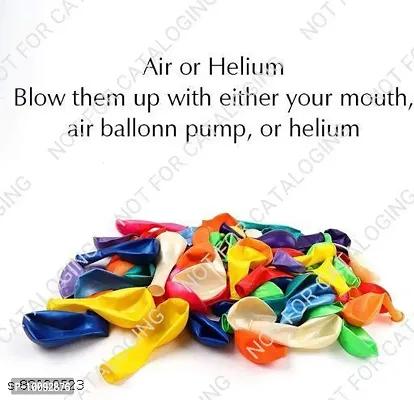 Metallic Finish Balloons For Birthday   Anniversary Party Decoration (Pack Of 100)  Multi Color-thumb2