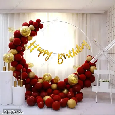 Happy Birthday Gift For Husband Or Wife &ndash; Latest Birthday Decorations for husband   Wife  Boyfriend  Girlfriend  Special Brithday Decorated Items Banner  Balloons Combo  Surprise Gift For Wife &ndash; 47Pcs-thumb0