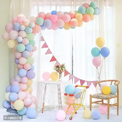 12 Inch Premium Rainbow Pastel Latex Balloons for Birthday Party  Wedding  Engagement   Anniversary  Pastel Baby Shower Decorations Balloon&nbsp;&nbsp;(Multicolor  Pack of 50)-thumb0