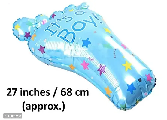 Baby Shower Feet It s a Boy Printed Blue Foil Balloon for Your Baby Shower Baby Welcoming Party Decoration