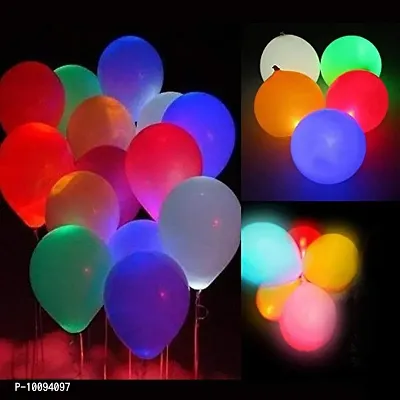 Led Light Balloons For Birthday Decorations (15 With Ribbon)   Multicolor   Pack of 15-thumb4