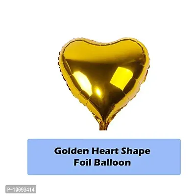 Golden   Silver Birthday Decoration Party Supplies Kit   Pack Of 53 Pcs   Happy Birthday Foil  Star shape  Heart Shape  Confetti   Metallic balloons   for Husband  Wife  Boy  Girl-thumb4