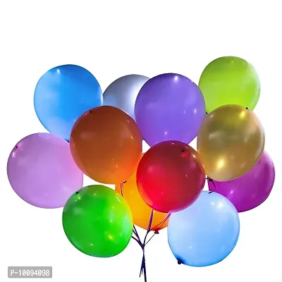 Led Light Balloons For Birthday Decorations (15 With Ribbon)   Multicolor   Pack of 25-thumb0