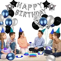 Happy Birthday Balloons Decoration Kit   53 Pcs Set   for Husband Kids Boys Balloons Decorations Items Combo   Helium Letters Foil Balloon Banner  Latex Metallic Balloon-thumb1