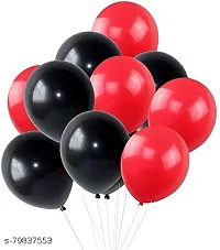 BLACK BANNER   30 PCS RED BLACK BALLOON 2 PCS RED FOIL CURTIAN-thumb1