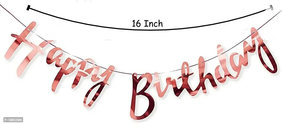 Pink  Chrome Balloons with Banner Arc Glue Dot|Baby Birthday Decoration Combo-thumb3