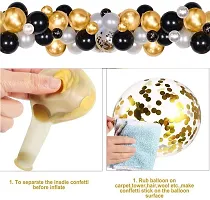 Happy Birthday Decoration Kit Combo 61Pcs for Black and Golden HBD Letter Star Foil Balloons with balloon hand pump for Kids boy Girl Adults 40th 50th 60th Theme D&eacute;cor Happy Birthday Decoration Items Set&nbsp;&nbsp;(Set of 61)-thumb2