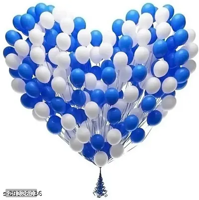 blue white mattalic ballon pack of 50