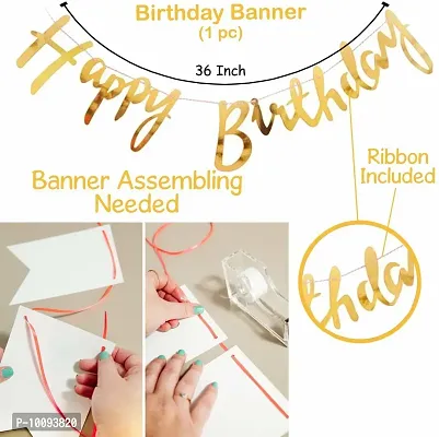 Birthday Decoration Items Kit  10Pcs Bday Banner Confetti Balloon with Led Light for Kids  Husband Girls Boys Bday Decorations Items with String Fairy Lights&nbsp;&nbsp;(Set of 10)-thumb3