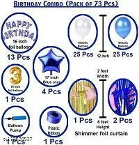 Boy girl third 3rd happy birthday BLUE combo kit for decorations (Set of 73)-thumb1