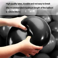 Premium Metallic Latex Balloons Pack of 50 Black Balloons for Decoration Balloon&nbsp;&nbsp;(Black  Pack of 50)-thumb2