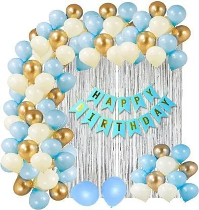 Happy Birthday Foil with Metallic Balloons For Perfect Birthday