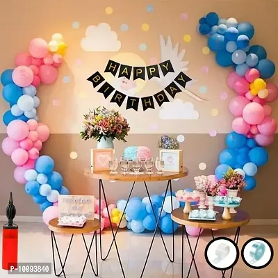 Black Banner Balloons Arc Glue Dot for girls Baby Birthday Decoration item&nbsp;&nbsp;(Set of 111)-thumb0